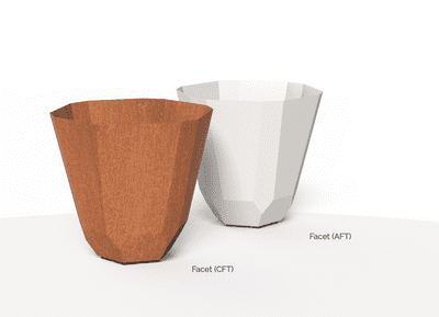 Corten Steel FACET Planters