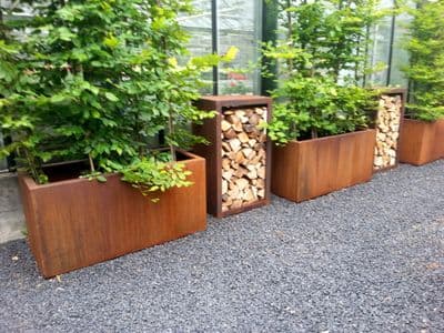 Corten Steel Trough Planters