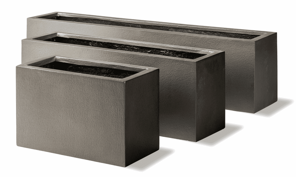 Geo window Box Grey Window Box in Faux lead or Aluminium Finish From