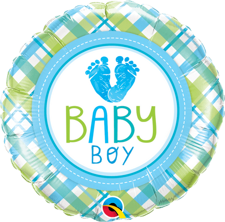 'Baby Boy Lo(footprints)e' Foil Balloon