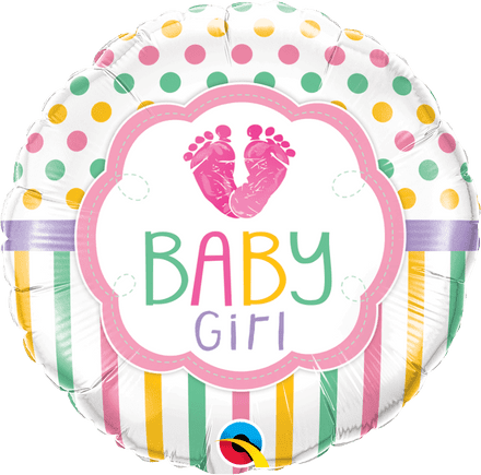 'Baby Girl Lov(footprints)e' Foil Balloon
