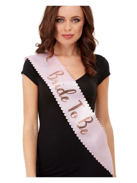 'Bride To Be' Sash in Light Pink