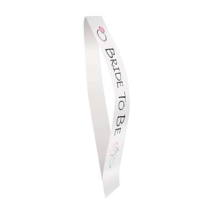 'Bride To Be' Sash in White