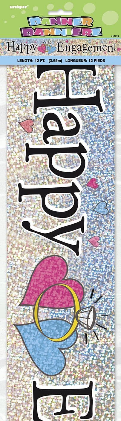 'Happy Engagement' Foil Banner