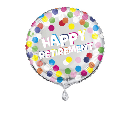 'Happy Retirement' Dots Foil Balloon