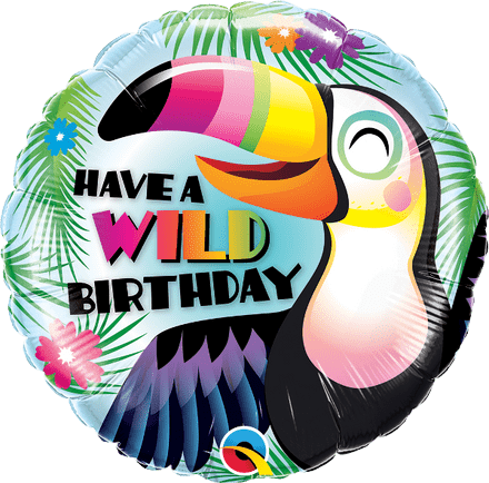 'Have A Wild Birthday' Toucan Foil Helium Balloon