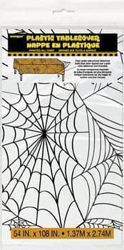 1 Clear Cobweb Plastic Tablecover