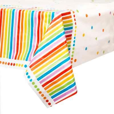 1 Rainbow Plastic Tablecover