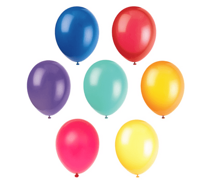 10 12" Assorted Colour Balloons