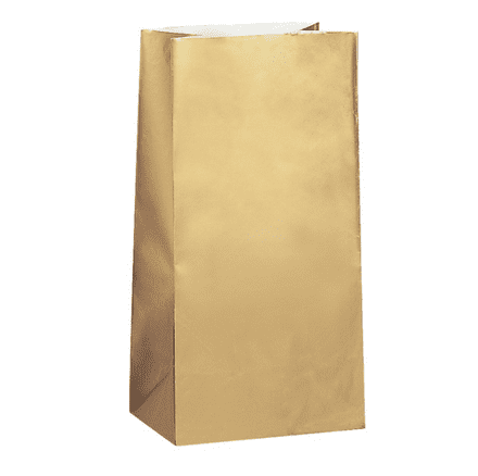 10 Gold Colour Paper Loot/ Party Bags