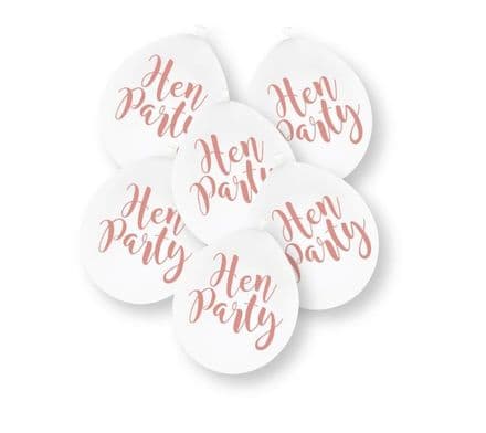 10 'Hen Party' 9" Assorted Colour Balloons