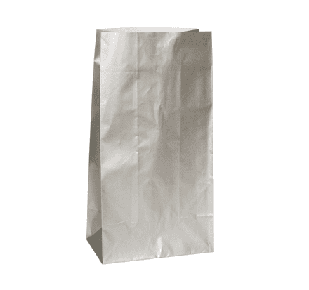 10 Silver Colour Paper Loot/ Party Bags