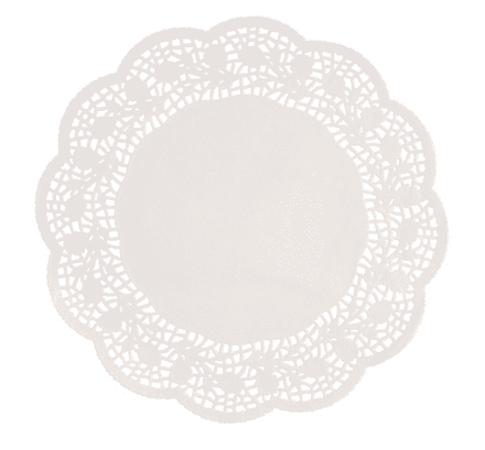 12 White 12" Doilies