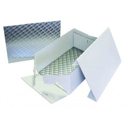 13" x 9" White Oblong Cake Box With Card