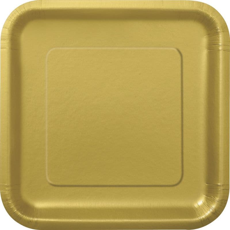14 Gold Paper Party Plates 7