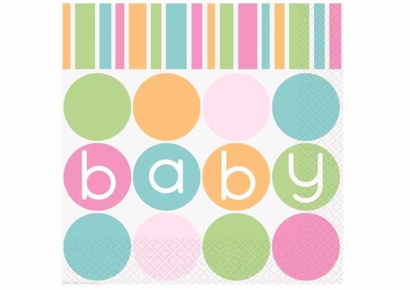 16 Baby Shower Animals Party Napkins