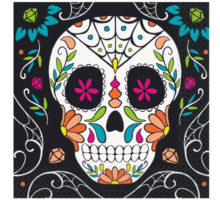 16 Day Of The Dead Paper Party Napkins