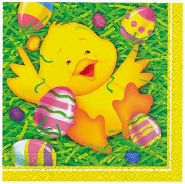 16 Easter Ducky Paper Party Napkins