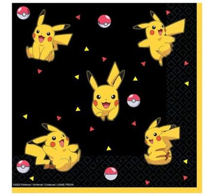 16 Pokemon Paper Party Napkins