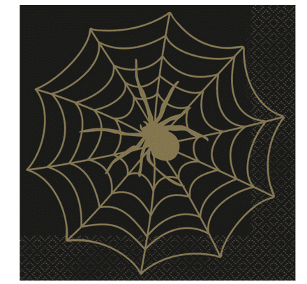 16 Spiderweb Paper Party Napkins
