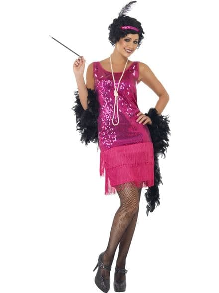 1920's Funtime Flapper Dress Pink