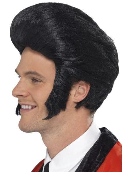 1950's Quiff King Wig In Black
