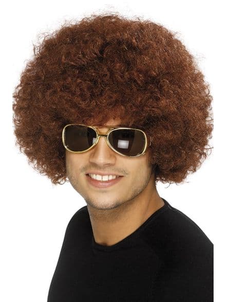 1970's Afro Wig In Brown