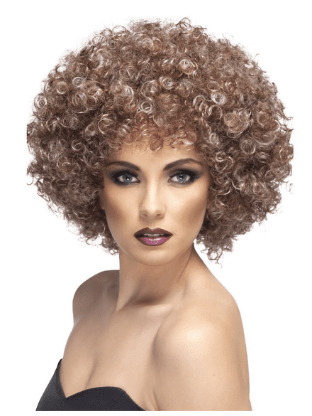 1970's Afro Wig In Brown & Blonde