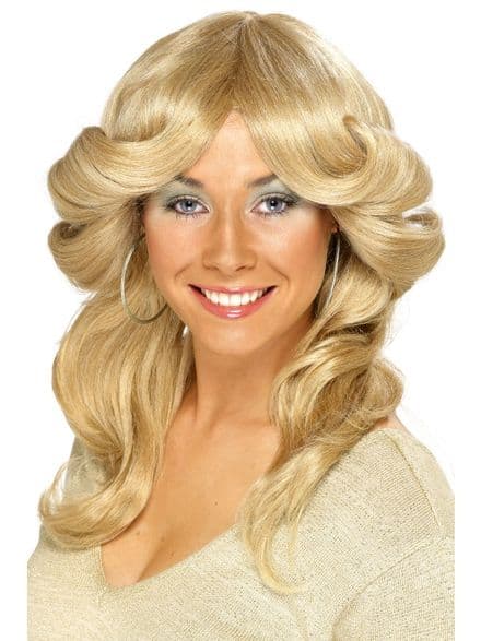 1970's Flick Wig In Blonde