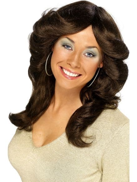 1970's Flick Wig In Brown