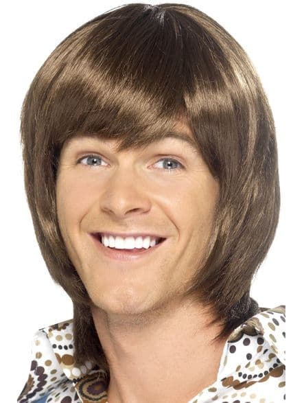 1970's Heart Throb Wig In Brown