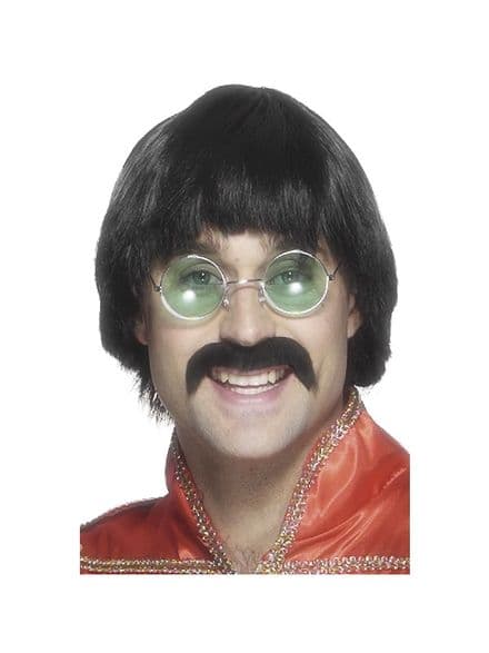 1970's Mersey Wig & Tash In Brown