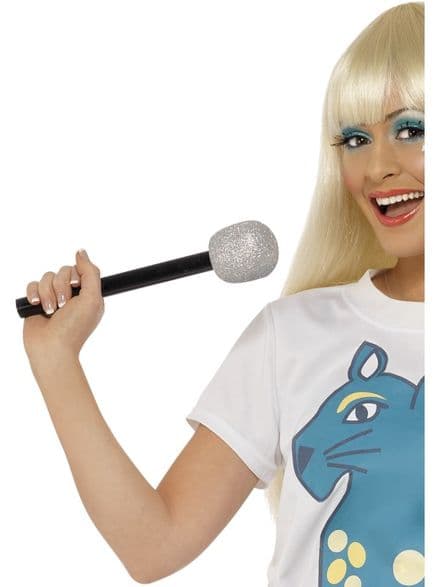 1970's Silver Glitter Microphone