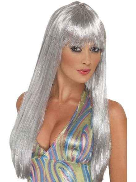 1970's Silver Glitter Wig