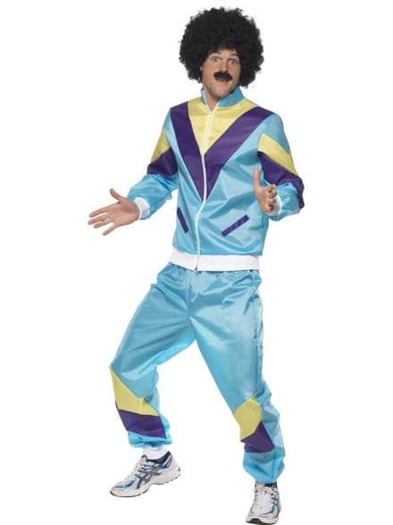 1980's Blue Shell Suit Costume