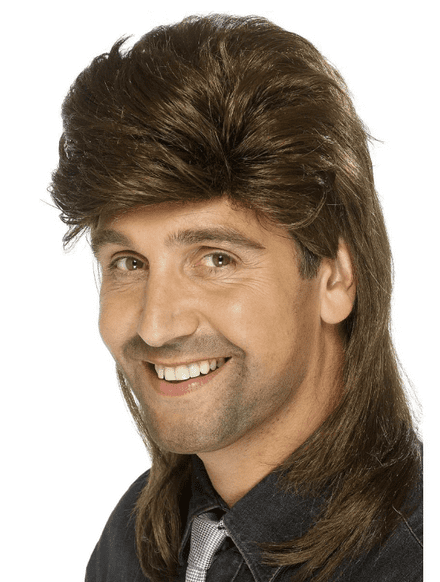 1980's Brown Mullet Wig