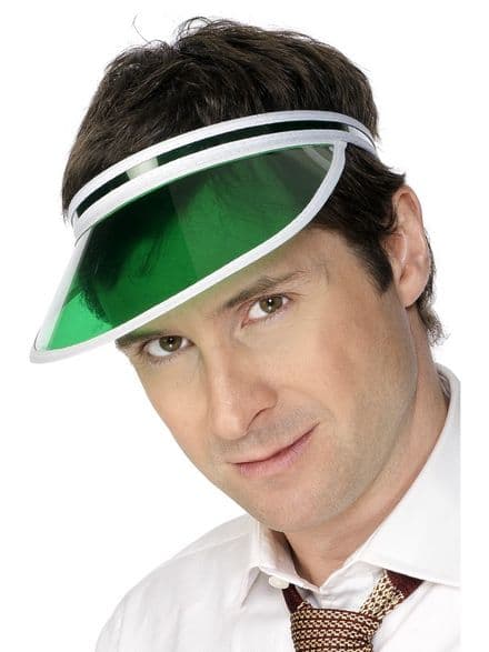 1980's Green poker Visor