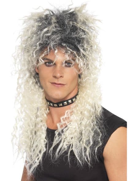 1980's Hard Rocker 2 Tone Blonde Wig