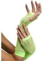 1980's Long Neon Green Fishnet Gloves