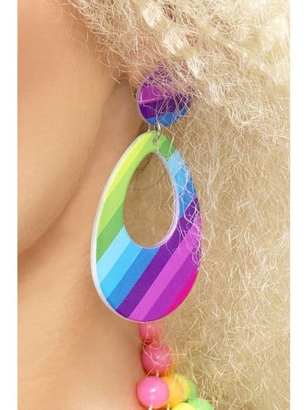 1980's Neon Teardrop Earrings