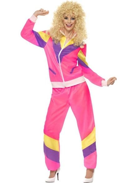 1980's Pink Shell Suit Costume