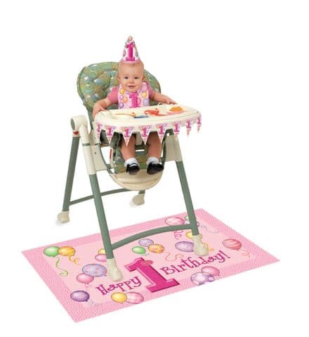 1St Birthday Pink High Chair Kit