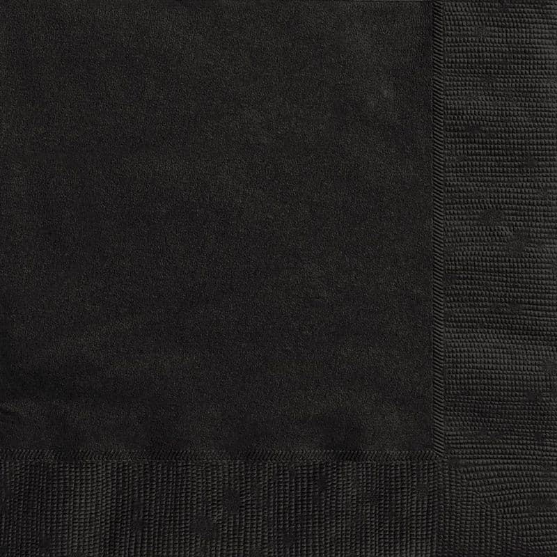20 Black Paper Party Beverage Napkins