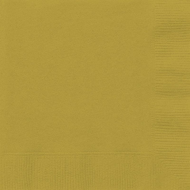 20 Gold Paper Party Beverage Napkins