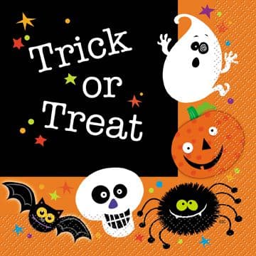 20 Halloween Spooky Smiles Paper Party Napkins