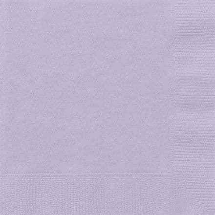 20 Lavender Paper Party Beverage Napkins