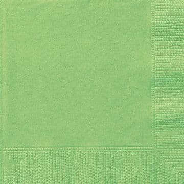 20 Lime Green Paper Party Luncheon Napkins