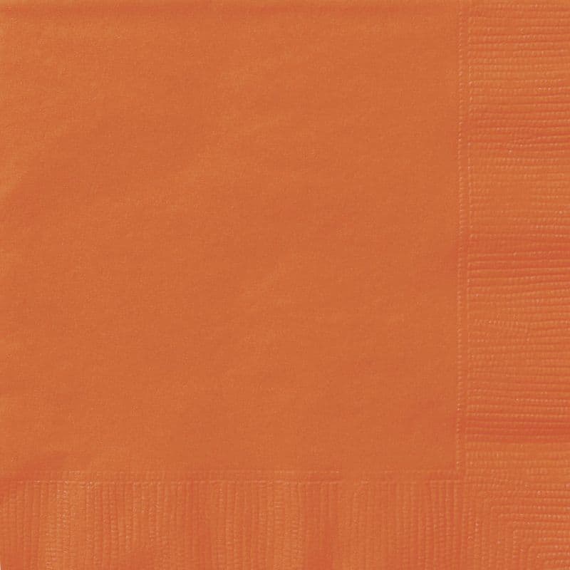 20 Orange Paper Party Berverage Napkins