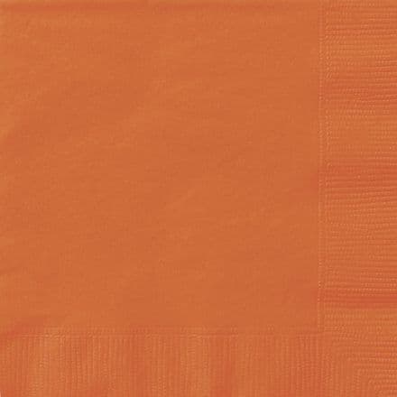 20 Orange Paper Party Berverage Napkins