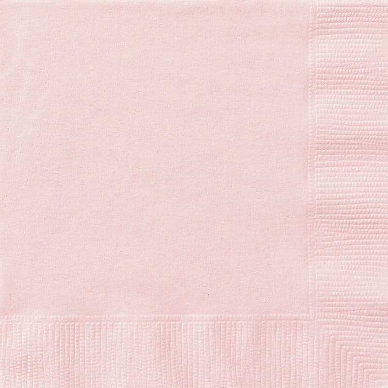 20 Pink Paper Party Beverage Napkins